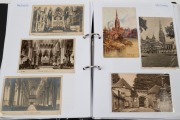 POSTCARDS - GREAT BRITAIN - 'W' Counties: 1900s-1980s collection in single volumes with an approximate 60/40 split between earlier and later (post 1960) cards, comprising cards from Wiltshire and Worcestershire. The Wiltshire section with views of Stonehe