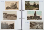 POSTCARDS - GREAT BRITAIN - YORKSHIRE: 1900s-1980s collection in a single thick volume with an approximate 60/40 split between earlier and later (post 1960) cards, with some harbour, dockside & coastal views otherwise mostly religious buildings, architect - 3