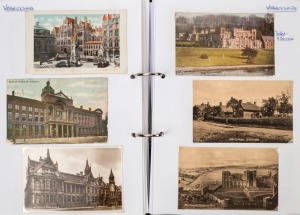 POSTCARDS - GREAT BRITAIN - WARWICKSHIRE: 1900s-1980s single volume collection with an approximate 60/40 split between earlier and later (post 1960) cards, containing lots of images of Stratford-upon-Avon (many Shakespeare related), with Birmingham, Kenilworth and Warwick also well represented; images of are mostly of religious buildings, castles, architecture, bridges, landmarks & rural scenery; condition is variable. (240 approx)