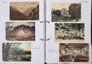 POSTCARDS - GREAT BRITAIN - CUMBRIA: 1900s-1980s collection in single volume&nbsp;with an approximate 60/40 split between earlier and later (post 1960) cards, noting 1924 real-photo of&nbsp;Meathop Sanitarium, many other showing mountains and lakes scenery&nbsp;includin