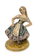 VALERIA CORRELL (attributed) "Italian Peasant" pottery statue, rare, 20cm high