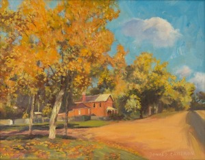 DONALD CAMERON (1927-1918), (Town Hall, Fryerstown, Victoria), oil on board, signed lower right "Donald Cameron", 39 x 50cm, 57 x 68cm overall