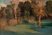 RUPERT CHARLES WULSTEN BUNNY (1864-1947), Autumn Landscape, (French landscape), oil on canvas. ​​​​​​​37 x 53cm, 55 x 71cm overall.