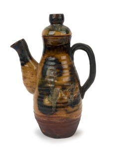 HATTON and LUCY BECK studio pottery teapot, incised "Hatton & Lucy Beck", ​​​​​​​26.5cm high