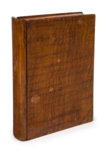 An antique Australian book box, fiddle back maple and pine, Queensland origin, late 19th century, ​​​​​​​22cm high