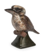 BENDIGO POTTERY "Waverley Ware" brown glazed kookaburra statue, 23cm high