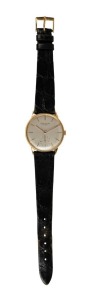 PATEK PHILIPPE gold case gent's manual wristwatch with baton numerals and subsidiary dial, 3.5cm wide including crown
