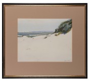 HAROLD BROCKLEBANK HERBERT (1892 - 1945), Figures on Sand Dunes, Near Portsea", watercolour, signed and dated '29 lower right, 35 x 43cm.