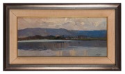 SYDNEY LONG (1871 - 1955), Hawkesbury Reflections, oil on cedar panel, signed and dated 1926 lower right; also inscribed verso on Rosalind Humphries Galleries label, ​​​​​​​24 x 55cm, 42 x 72.5cm overall including frame