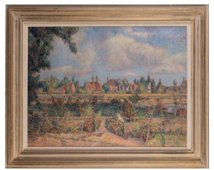 ELLIOTT SEABROOKE (British, 1886 - 1950), French village and vineyards, oil on canvas, signed and dated 1932 lower right, 63 x 84cm.