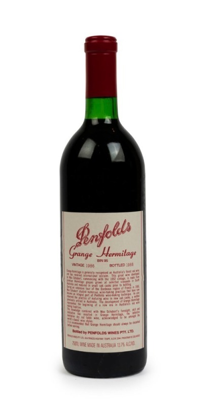 1986 Penfolds Grange Hermitage Bin 95, (1 bottle).