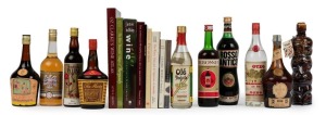 Several bottles of liqueur, spirits, etc., including Le Comte Napoleon French Brandy Liqueur, Cyprus Commandaria Dessert wine, DOM Benedictine Liqueur and Suntory Akadama Plum wine, Ole Tequila, Barbaresso Ouzo, Ti-toki Liqueur, Tia Maria, etc; all appear to be 1970s-80s bottlings. Also, a small group of reference books, mainly regarding Australian wines. (20 items).