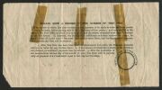 SOUTH AUSTRALIA: REVENUES - POSTAL NOTE: 1912-34 KGV 10/- Issue for South Australia, 'T.S. Harrison. Australian Note and Stamp Printer' imprint at base, 1926 ADELAIDE (issuing office) oval datestamp in red, tape repairs/reinforcing on reverse. A rare surv - 2