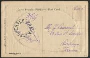 PALESTINE: Postal History: BRITISH MILITARY OCCUPATION: Range incl. 4m scarlet on Oct.1919 postcard from ADANA (Turkey) to France; Nov.1919 reg'd cover from Jerusalem to Egypt with CAIRO & LUQSOR backstamps;&nbsp; April 1920 reg'd cover from Jerusalem to Londo - 5