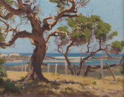 WILLIAM NICHOLAS ROWELL (1898 - 1946), (Coastal Scene), oil on board, circa 1945, signed at lower left, 35 x 45cm.