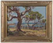 WILLIAM NICHOLAS ROWELL (1898 - 1946), (Coastal Scene), oil on board, circa 1945, signed at lower left, 35 x 45cm. - 2