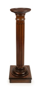 An antique fluted Tasmanian blackwood pedestal, circa 1900, ​​​​​​​112cm high