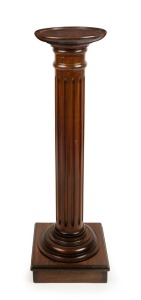 An antique fluted Tasmanian blackwood pedestal, circa 1900, 112cm high