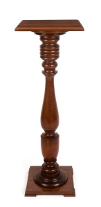 An Australian turned blackwood pedestal, early 20th century, ​​​​​​​107cm high, 36cm wide, 36cm deep