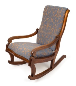 An Australian Colonial blackwood rocking chair, Tasmanian origin, mid 19th century, 85cm high, 56cm across the arms