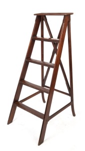 VICTORIAN PARLIAMENT library ladder, 19th century, 137cm high