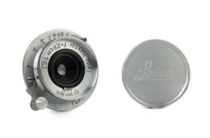 LEITZ: Hektor 28mm f6.3 lens [#274362] (scale in feet), with front and back metal caps