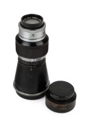 LEITZ: Elmar&nbsp;105mm f6.3 "Alpine" lens [#300007] (scale in feet), ELZEN; with front and rear metal caps