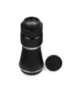 LEITZ: Elmar&nbsp;105mm f6.3 "Alpine" lens [#162948] (scale in metres), 1933, ELZEN; with reversible hood, front and rear metal caps present