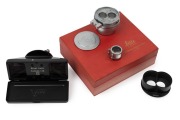 LEITZ: Stemar 33mm f3.5 stereoscopic lens kit OIRZO [#1124540] in mint condition with front and rear chrome caps, made at the Midland factory, Ontario, Canada in 1954. With original box also containing the matching Leitz OIDYO chrome viewfinder, Leitz&nbsp;OEI