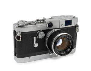 Canon rangefinder camera Model VT, 1957 [#518664] with Canon f1.8 50mm lens [#205277].