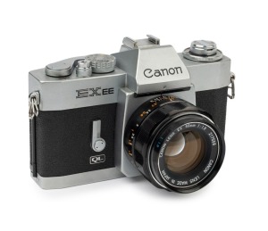 Canon EX-EE SLR camera, 1969 [#276833], with Canon EX 50mm f1.8 lens [#217558].