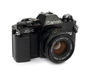 Canon AL-1 QF SLR camera, 1982 [#1281295] with Canon FD 50mm f1.8 lens [#8025338].