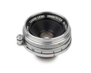 Canon Lens for rangefinder cameras: 28mm f2.8 [#15077] with Leica screw mount.