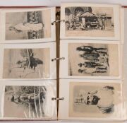 POSTCARDS - INDIA: Collection of mostly older (1900s-1940s) black & white cards (few coloured), mostly from larger towns/cities including Agra, Ahmedabad, Bombay, Calcutta, Delhi, Jeypore, Lucknow & Quetta. Some fascinating images sighted including 'Eleph - 3