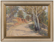 MAX MIDDLETON (1922 - 2013) Sunlit Road oil on canvas on board, circa 1965 signed lower left, 37.5 x 49.5cm. - 2