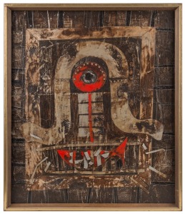 IGNACIO JOSE MARMOL (1943-1994), untitled abstract, mixed media with metal work and paint on board, 60 x 50cm, 65 x 54cm overall, Compare: Leonard Joel Auctioneers 18th May 2017 lot 35. Provenance: Private Collection Melbourne.