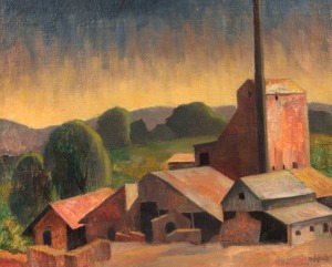 ALISON BAILY REHFISCH (1900 - 1975), oil on hessian, signed lower right, 40 x 50cm. Provenance: Davidson Auctions, Australian & International Art, Sydney, 22/03/2020, Lot No. 79.