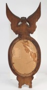 An Australian cedar mirror with carved eagle crest, late 19th century, ​​​​​​​102 x 40cm - 2