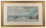 JAMES SWINTON DISTON (1857 - 1940 Venetian Scene, watercolour, 25 x 50cm, signed 'V. Deschamps' lower left. - 2