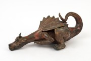 ARTIST UNKNOWN Australian pottery dragon statue, 20th century, 35cm long - 2