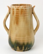 BENNETT two-handled pottery vase, incised "Bennett, Adelaide", 28cm high - 2