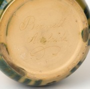 BENNETT two-handled pottery vase, incised "Bennett, Adelaide", 28cm high - 3