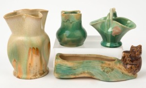 Three REMUED pottery vases and a koala flower trough (4 items), the largest 14cm high