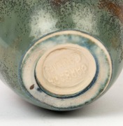 BARBARA GAUVIN&nbsp;small studio pottery vase with sage crystalline glaze, signed "Barbara Gauvin", 10cm high - 3