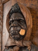 ROBERT PRENZEL pair of carved portrait panels of an Aboriginal man and woman in a headscarf, superbly carved and mounted in Prenzel's signature carved timber frames, signed "Prenzel, 1919" and "Prenzel, 1920", the larger 75 x 65cm overall - 13