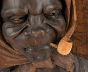 ROBERT PRENZEL pair of carved portrait panels of an Aboriginal man and woman in a headscarf, superbly carved and mounted in Prenzel's signature carved timber frames, signed "Prenzel, 1919" and "Prenzel, 1920", the larger 75 x 65cm overall - 14