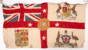 ADVANCE AUSTRALIA antique red ensign flag, circa 1900, ​​​​​​​45 x 85cm