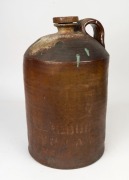 BENDIGO POTTERY antique demijohn with original lid, ​​​​​​​44cm high - 2