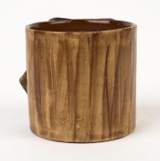 REMUED&nbsp;early pottery vase with windswept tree decoration and incised markings,&nbsp; incised "Remued", 9cm high, 9.5cm wide - 2