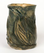 MERRIC BOYD pottery jug with applied windswept tree decoration, incised "Merric Boyd, 1946", 13cm high, 14cm wide - 2